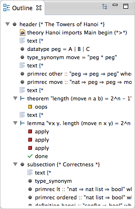 Isabelle theory outline