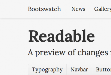 Readable Bootswatch theme