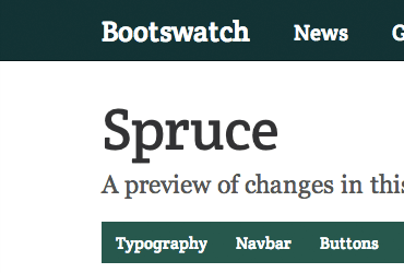 Spruce Bootswatch theme