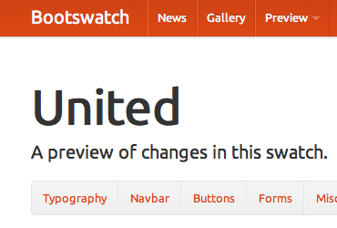 United Bootswatch theme